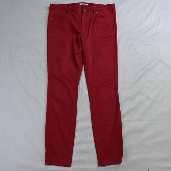 LOFT 30 / 10 Legging Brushed Red Stretch‎ Denim Jeans - Picture 1 of 7